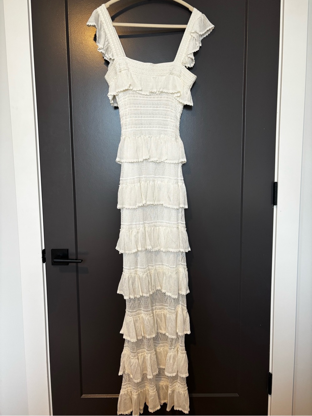 Tiered Maxi Dress in White - Picture 5 of 6